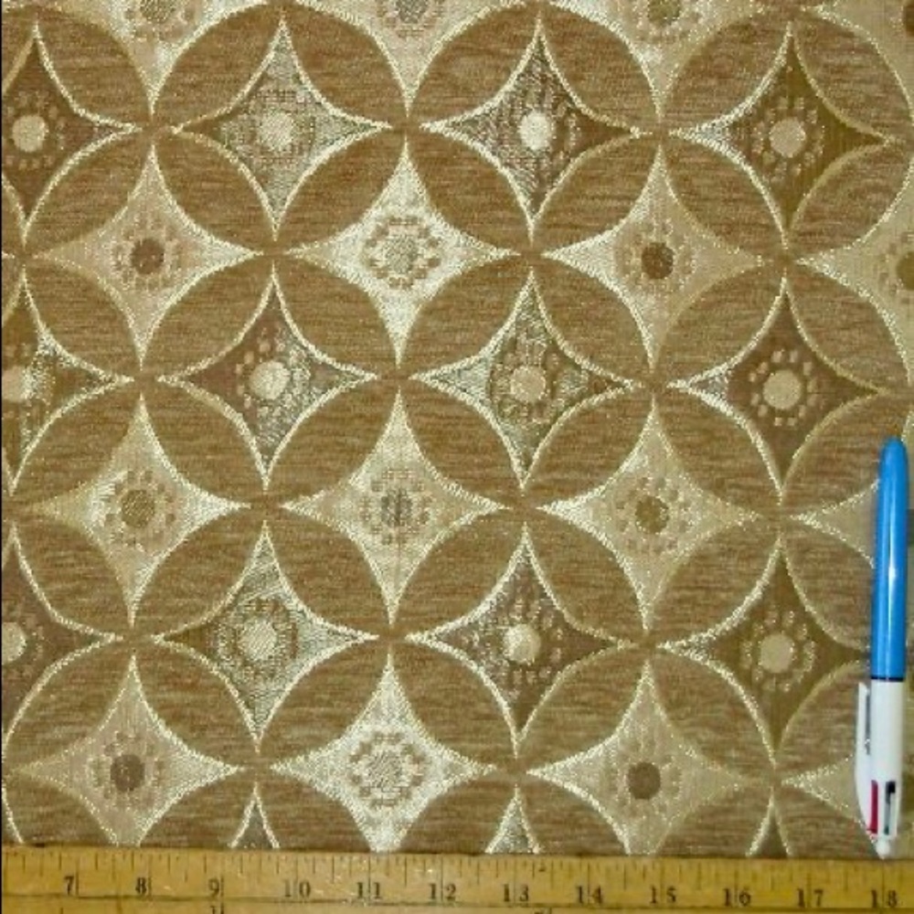 Modern Lights Color Taupe Chenille Geometric - Picture 3 of 4
